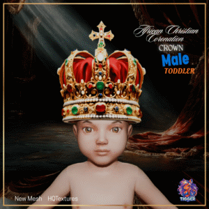 Couronne de couronnement chrétien africain pour enfant, Sims 4