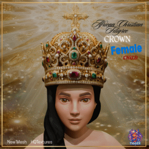 Couronne chrétienne filigranée pour enfant féminin dans *Les Sims 4*
