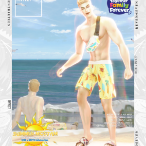 Collection été 2026 Sims 4, H13N x RVN27, vêtements de plage colorés