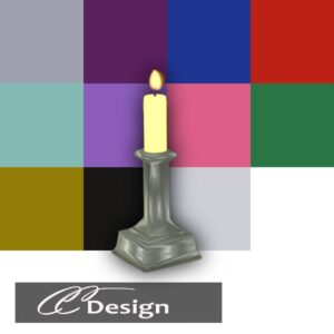 Bougie allumée sur socle pour *Les Sims 4*