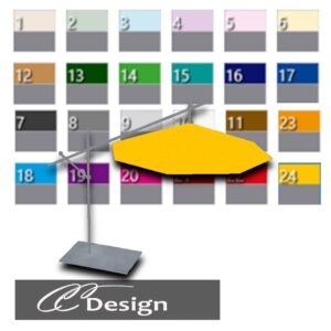 Échantillon de couleurs pour les meubles dans *Les Sims 4* avec un objet jaune sélectionné.