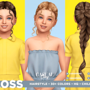 Coiffures enfant Sims 4, 30+ couleurs, style enfantin