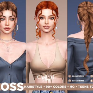 Coiffures Sims 4 Gloss : 90+ couleurs, styles pour ados à aînés