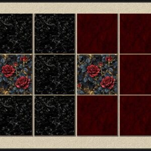 Panneau de textures de roses pour *Les Sims 4* en version dégradée et séparée.