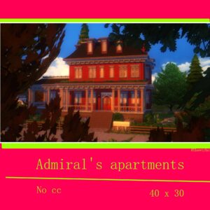 Appartements de l'amiral dans *Les Sims 4*