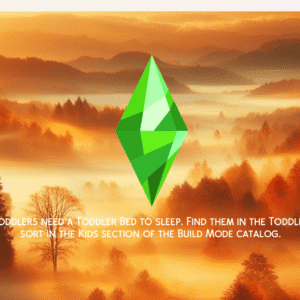 Lit pour tout-petits dans The Sims 4, mode construction.