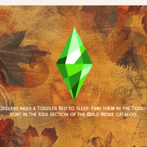 Lit pour bébé dans The Sims 4, mode construction.
