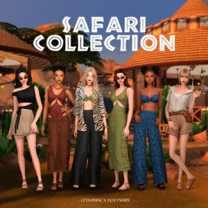 Collection mode Safari pour The Sims 4 avec six tenues estivales