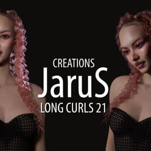 Création coiffure « Long Curls 21 » par Jarus pour The Sims 4