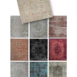 Sélection de textures de tapis pour *Les Sims 4* en divers motifs.