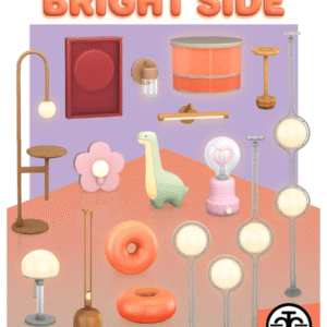 Ensemble lumineux et décoratif pour *Les Sims 4* : côté joyeux et coloré