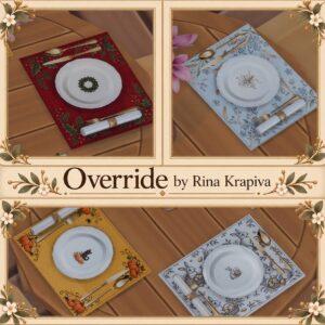 Nappes thématiques Override par Rina Krapiva pour The Sims 4