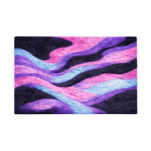 Tapis coloré style Sims 4 motifs ondulés