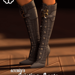 Bottes élégantes Cristina de Serenity pour *Les Sims 4* en style victorien