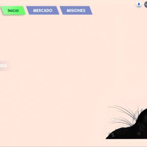 Chat noir stylisé du jeu Les Sims 4