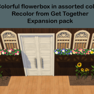Boîte à fleurs colorée du jeu *Les Sims 4* - Pack Extension *Get Together*