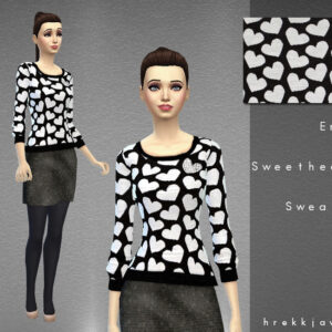 Pull à cœurs Emmy Sweetheart par hrekkjavaka