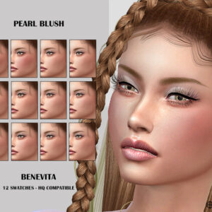Maquillage 'Pearl Blush' Benevita pour Sims 4, 12 nuances
