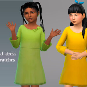Robes d'enfant Sims 4, 6 couleurs disponibles