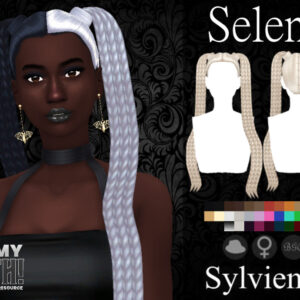 Coiffure Selene pour The Sims 4 par Sylviemy