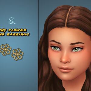 Boucles d’oreilles stud en forme de petites fleurs pour *Les Sims 4*