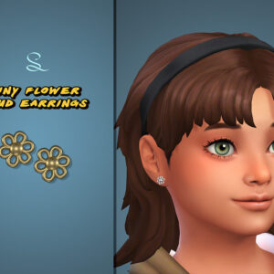 Boucles d’oreilles stud en forme de petites fleurs pour Sims 4