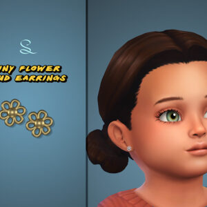 Boucles d’oreilles à fleur stud pour Sims 4