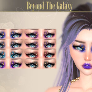 Tutoriel maquillage galactique pour Sims 4, collection 'Au-Delà de la Galaxie'