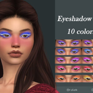 Ombres à paupières N21 pour Sims 4, 10 couleurs disponibles