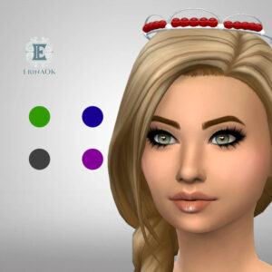 Coiffure avec bandeau coloré dans *Les Sims 4*