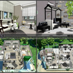 Intérieurs et plans de maisons du jeu *Les Sims 4* Orchid et Nesscaystr.