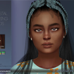 Boucles d’oreilles cristaux pour enfants dans The Sims 4