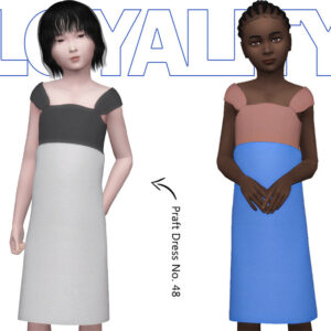 Robe de création Loyalty pour *Les Sims 4*, choix de couleurs disponibles.