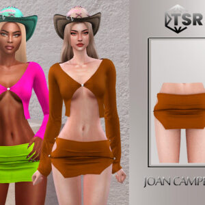 Robes et chapeau pour avatar *Les Sims 4* par Joan Campbell