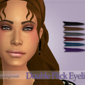 Tutoriel eyeliner double flick pour Sims 4