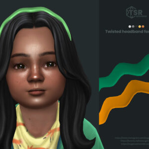 Bandeau torsadé pour poupée Sims 4, enfant, style mignon