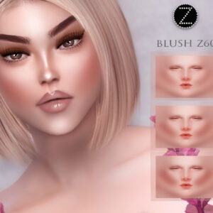 Maquillage virtuel Blush Z60 pour Sims 4, 3 options