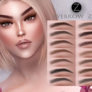Sims 4 : 15 styles de sourcils Z37 en couleurs variées