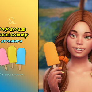 Accessoire glaces virtuel Stigmata pour créateurs de poses dans *Les Sims 4*