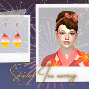 Boucles d’oreilles Shaved Ice, collection bijoux Sims 4