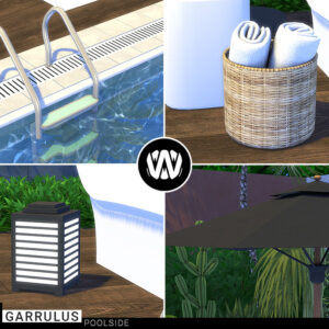 Ensemble meubles et décor piscine pour Sims 4 Garrulus