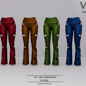 Pantalons Sims 4 VIP Collection, 10 couleurs, style Star Outfit