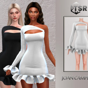 Robe à franges pour jeu *Les Sims 4* par Joan Campbell
