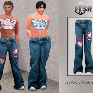 Pantalons Hello Kitty Sims 4 avec hauts assortis, TSR Joan Campbell