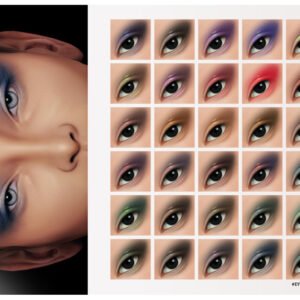 Palette de 30 ombres à paupières pour Les Sims 4
