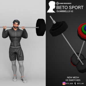 Haltérophilie dans *Les Sims 4* avec haltères Beto Sport V2