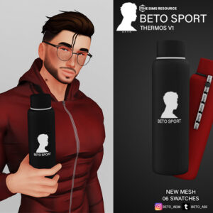 Gourde Beto Sport Thermos V1 pour Sims 4, 6 couleurs disponibles