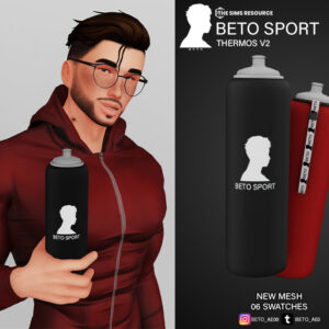 Gourde isotherme Beto Sport pour The Sims 4, 6 coloris disponibles.