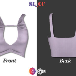 Bustier du jeu Les Sims 4, vue de face et dos