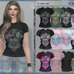 Chemisier personnalisable TSR pour The Sims 4 avec motifs variés